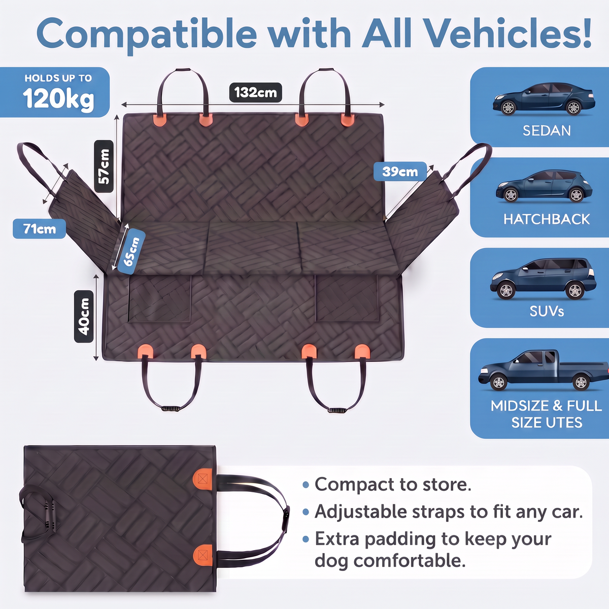 PawTrek Hard Base Dog Seat Cover